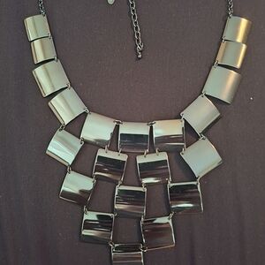 Joan Rivers Silver Geometric Necklace
